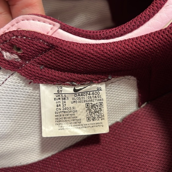 Nike Blazer Low '77 (GS) Big Kids' Pink Foam-Dark Beetroot - Picture 6 of 9